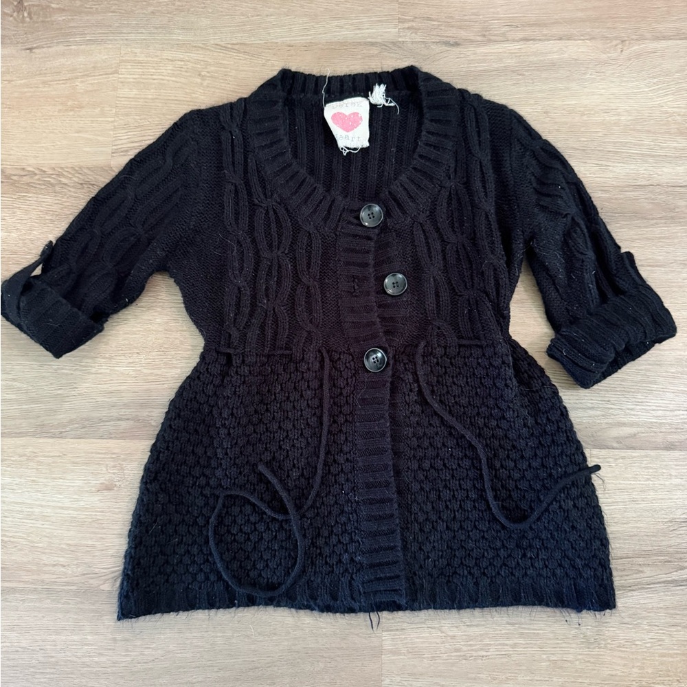 Derek Heart Black Knit Cardigan